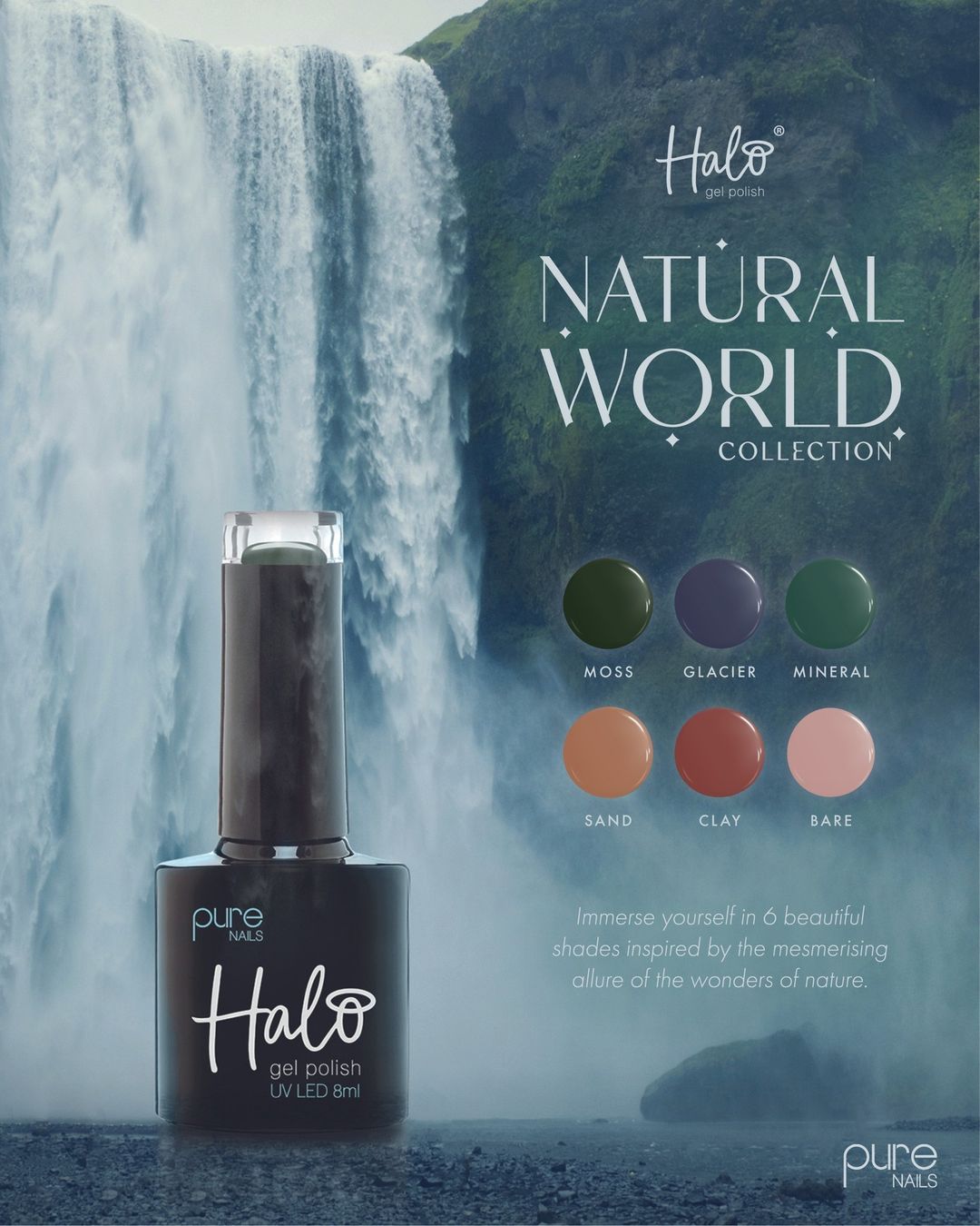 Halo Natural World Nail Inspo