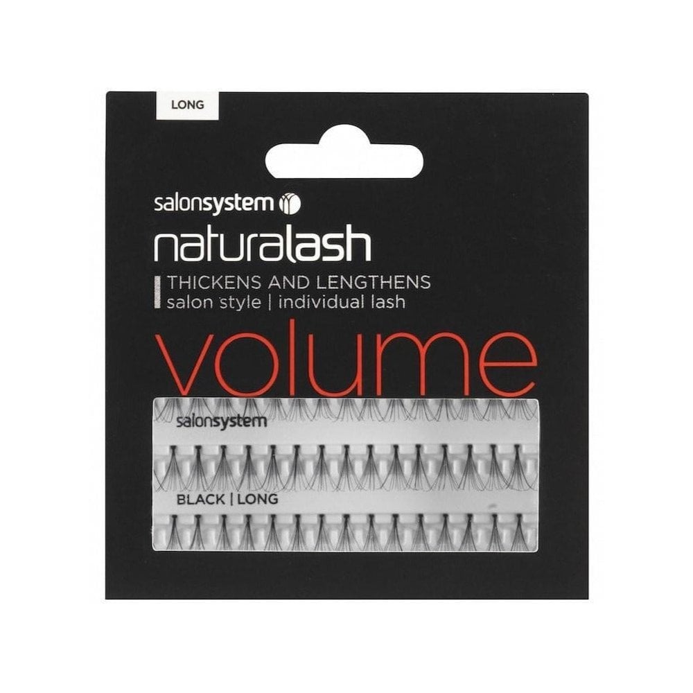 Salon System Individual Lashes Black - Black Long