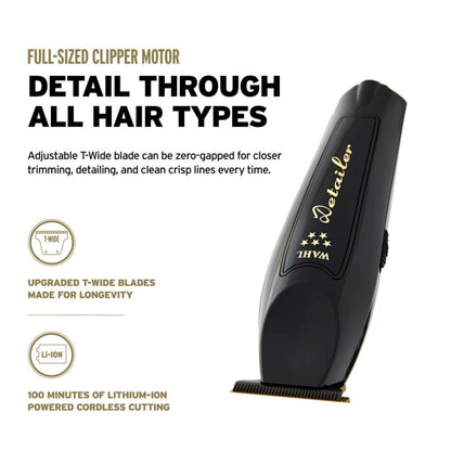 Wahl Black 5* Cordless Detailer Li