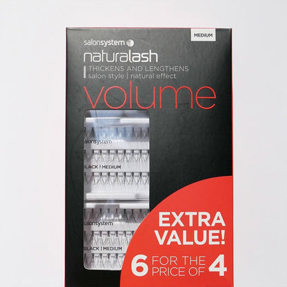 Salon System Naturalash Volume Extra Value Pack (6 for 4) - Short